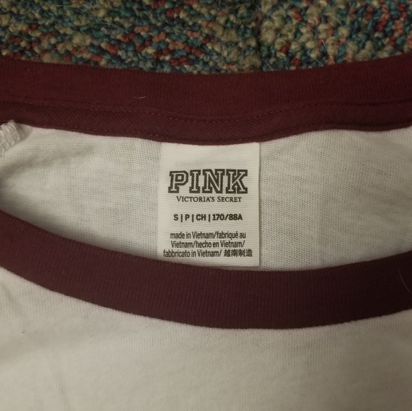 Pink By Victoria Secret Baseball Tee - Picture 4 of 4